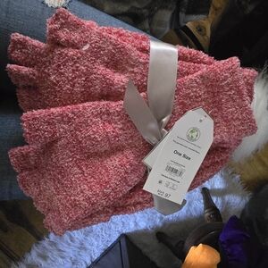 Cozy Pink Hoodie With Mittens With The Tips Cut Off